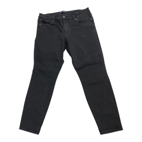Jeans Skinny By Gap In Black Denim, Size: 14 For Sale