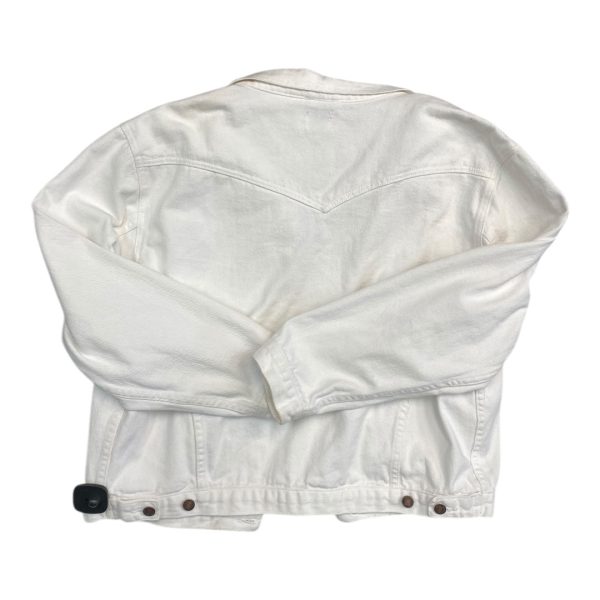 Jacket Denim By Cmc In White Denim, Size:6 Supply - Image 2