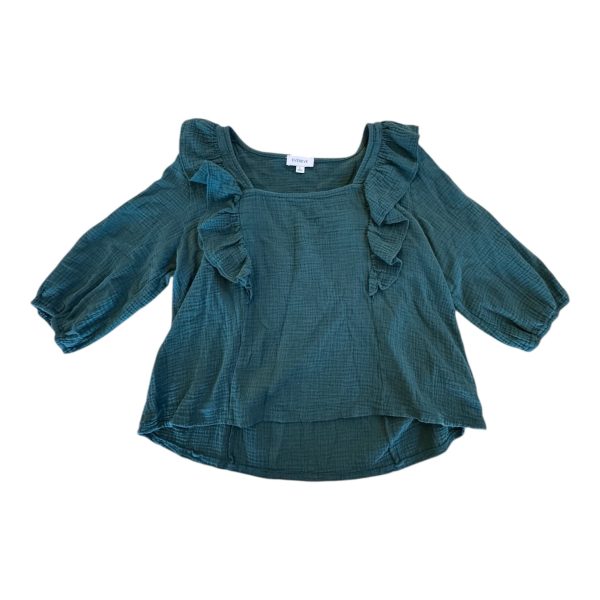 Top 3 4 Sleeve By Evereve In Green, Size: L For Cheap