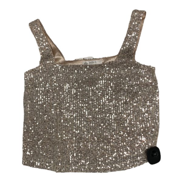Top Sleeveless By Leela & Lavender In Silver, Size: S Online Hot Sale