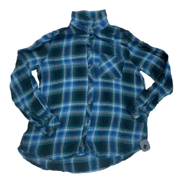 Top Long Sleeve By Beachlunchlounge In Blue & Green, Size: M Fashion