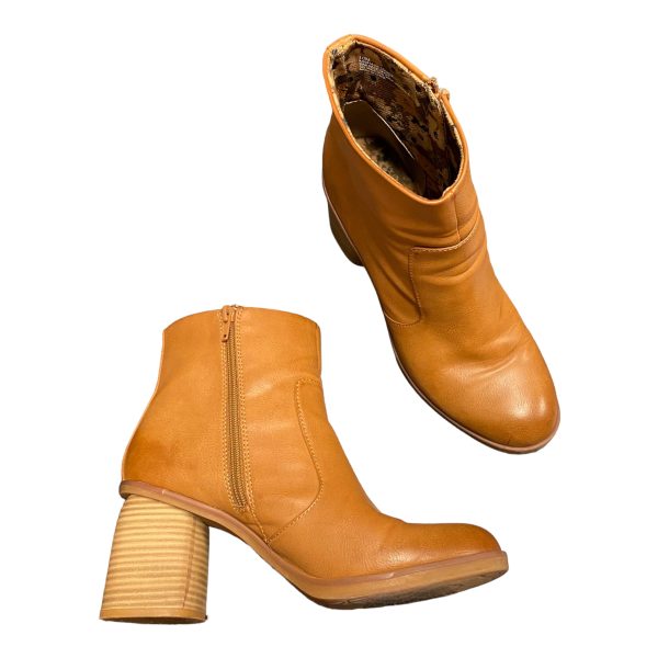 Boots Ankle Heels By Korks In Brown, Size: 10 on Sale