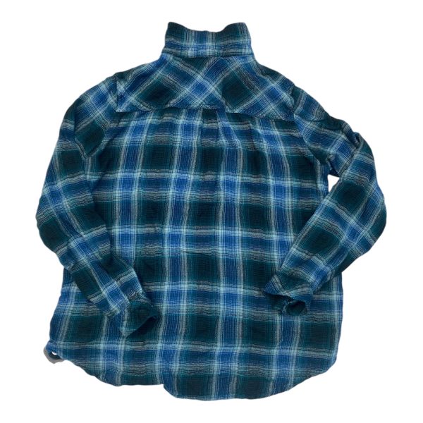 Top Long Sleeve By Beachlunchlounge In Blue & Green, Size: M Fashion - Image 2